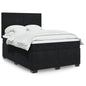 JUNG Vida Boxspringbett mit Matratze Schwarz 140x190 cm Samt