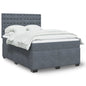 JUNG Vida Boxspringbett mit Matratze Dunkelgrau 140x190 cm Samt