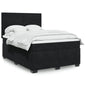 JUNG Vida Boxspringbett mit Matratze Schwarz 140x200 cm Samt