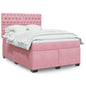 JUNG Vida Boxspringbett mit Matratze Rosa 160x200 cm Samt