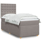 JUNG Vida Boxspringbett mit Matratze Taupe 80x200 cm Stoff