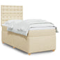 JUNG Vida Boxspringbett mit Matratze Creme 90x190 cm Stoff
