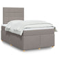 JUNG Vida Boxspringbett mit Matratze Taupe 120x190 cm Stoff