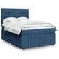 JUNG Vida Boxspringbett mit Matratze Blau 140x200 cm Stoff