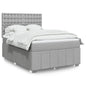 JUNG Vida Boxspringbett mit Matratze Hellgrau 160x200 cm Stoff