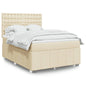 JUNG Vida Boxspringbett mit Matratze Creme 160x200 cm Stoff