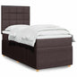 JUNG Vida Boxspringbett mit Matratze Dunkelbraun 90x190 cm Stoff