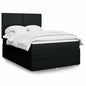 JUNG Vida Boxspringbett mit Matratze Schwarz 140x190 cm Stoff