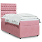 JUNG Vida Boxspringbett mit Matratze Rosa 90x190 cm Samt