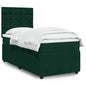 JUNG Vida Boxspringbett mit Matratze Dunkelgrün 90x200 cm Samt