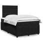JUNG Vida Boxspringbett mit Matratze Schwarz 120x200 cm Samt