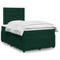 JUNG Vida Boxspringbett mit Matratze Dunkelgrün 120x200 cm Samt