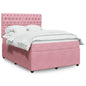 JUNG Vida Boxspringbett mit Matratze Rosa 140x190 cm Samt