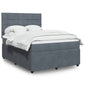 JUNG Vida Boxspringbett mit Matratze Dunkelgrau 140x200 cm Samt