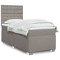 JUNG Vida Boxspringbett mit Matratze Taupe 100x200 cm Stoff