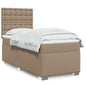 JUNG Vida Boxspringbett mit Matratze Cappuccino-Braun 90x190cm Kunstleder