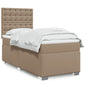 JUNG Vida Boxspringbett Matratze Cappuccino-Braun 100x200cm Kunstleder