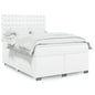 JUNG Vida Boxspringbett mit Matratze Weiß 140x190 cm Kunstleder