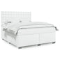 JUNG Vida Boxspringbett mit Matratze Weiß 180x200 cm Kunstleder