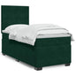 JUNG Vida Boxspringbett mit Matratze Dunkelgrün 90x190 cm Samt