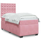 JUNG Vida Boxspringbett mit Matratze Rosa 90x190 cm Samt