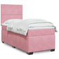 JUNG Vida Boxspringbett mit Matratze Rosa 100x200 cm Samt