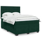 JUNG Vida Boxspringbett mit Matratze Dunkelgrün 140x190 cm Samt