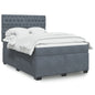 JUNG Vida Boxspringbett mit Matratze Dunkelgrau 160x200 cm Samt