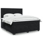 JUNG Vida Boxspringbett mit Matratze Schwarz 180x200 cm Samt