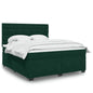 JUNG Vida Boxspringbett mit Matratze Dunkelgrün 180x200 cm Samt