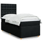 JUNG Vida Boxspringbett mit Matratze Schwarz 80x200 cm Stoff