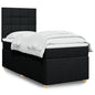JUNG Vida Boxspringbett mit Matratze Schwarz 90x200 cm Stoff