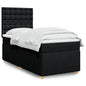 JUNG Vida Boxspringbett mit Matratze Schwarz 90x200 cm Stoff