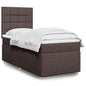 JUNG Vida Boxspringbett mit Matratze Dunkelbraun 100x200 cm Stoff