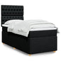 JUNG Vida Boxspringbett mit Matratze Schwarz 100x200 cm Stoff