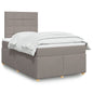 JUNG Vida Boxspringbett mit Matratze Taupe 120x190 cm Stoff