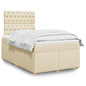 JUNG Vida Boxspringbett mit Matratze Creme 120x200 cm Stoff