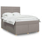JUNG Vida Boxspringbett mit Matratze Taupe 160x200 cm Stoff