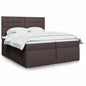 JUNG Vida Boxspringbett mit Matratze Dunkelbraun 200x200 cm Stoff