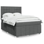 JUNG Vida Boxspringbett mit Matratze Dunkelgrau 140x200 cm Stoff