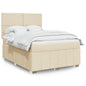 JUNG Vida Boxspringbett mit Matratze Creme 160x200 cm Stoff