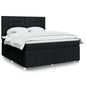 JUNG Vida Boxspringbett mit Matratze Schwarz 180x200 cm Stoff