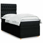 JUNG Vida Boxspringbett mit Matratze Schwarz 80x200 cm Stoff