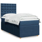 JUNG Vida Boxspringbett mit Matratze Blau 80x200 cm Stoff
