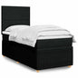 JUNG Vida Boxspringbett mit Matratze Schwarz 90x190 cm Stoff