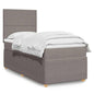 JUNG Vida Boxspringbett mit Matratze Taupe 90x190 cm Stoff