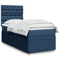 JUNG Vida Boxspringbett mit Matratze Blau 90x190 cm Stoff