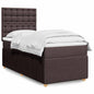 JUNG Vida Boxspringbett mit Matratze Dunkelbraun 90x190 cm Stoff