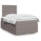 JUNG Vida Boxspringbett mit Matratze Taupe 120x190 cm Stoff