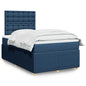 JUNG Vida Boxspringbett mit Matratze Blau 120x190 cm Stoff